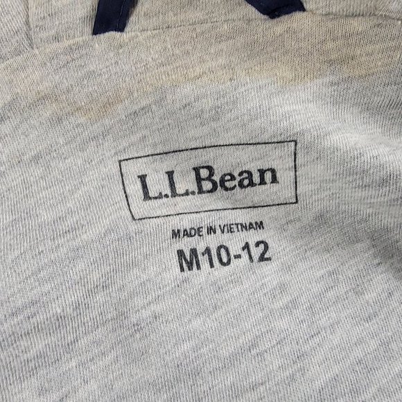 LL Bean Kids Medium Green Blue Jacket Full Zip Hoodie Outdoors Casual School - Picture 5 of 13